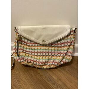 Juicy Couture Rainbow Straw Weave Crossbody Bag Purse